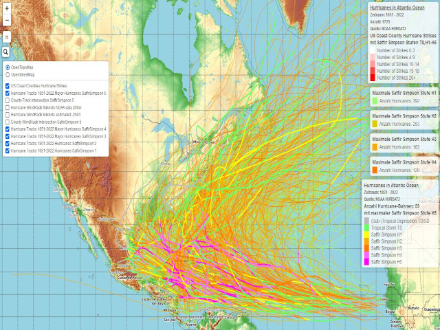 Geodatenanalysen zu Hurricanes